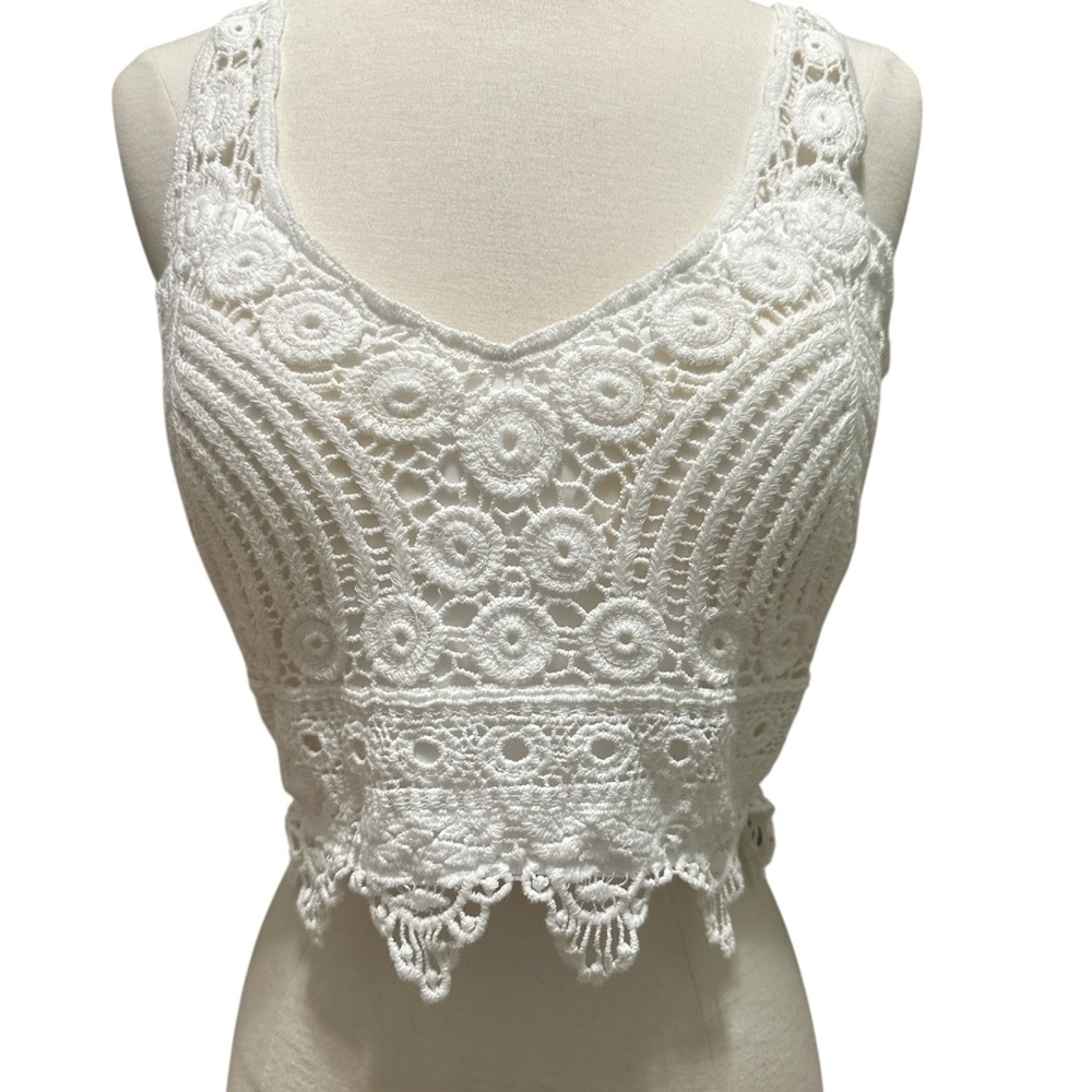 Rebellion Ivory Crochet Lace Bralette - Picture 3 of 6